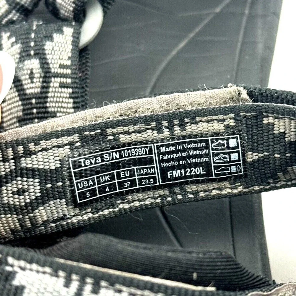 Teva Hurricane Sandals Kids 5 XLT 2 Sport Black Geometric Hook And Loop Outdoor
